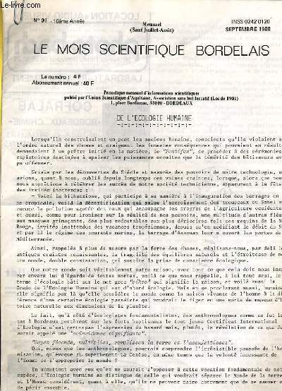 LE MOIS SCIENTIFIQUE BORDELAIS N91