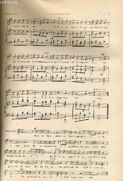 L'ILLUSTRATION SUPPLEMENTAIRE MUSICAL - Publi sous la direction de Gapriel Piern. Supplment au N3343 du 23 mars 1907. Anne 1907 - N2