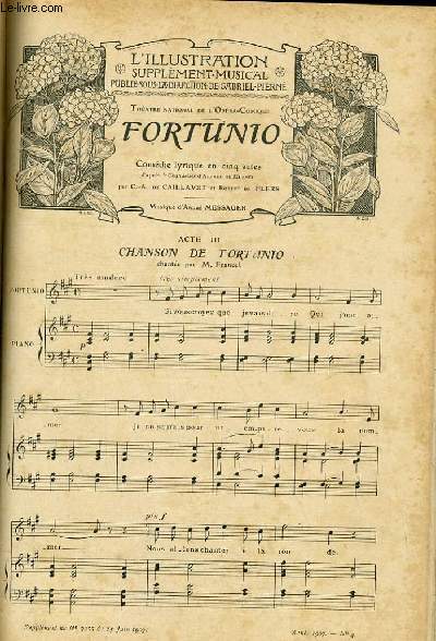L'ILLUSTRATION SUPPLEMENTAIRE MUSICAL - Publi sous la direction de Gapriel Piern. Supplment au N3355 du 15 juin 1907. Anne 1907 - N4