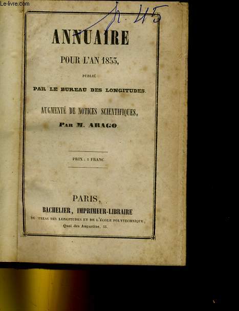 ANNUAIRE POUR L'AN 1853