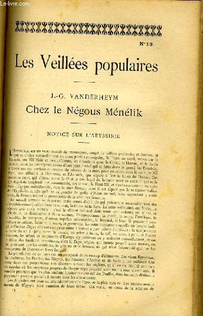 LES VEILLEEES POPULAIRES N13 - J.-G. VANDERHEYM, CHEZ LE NEGOUS MENELIK