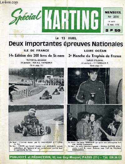 SPECIAL KARTING 15 ANNEE - N206 - LE 13 AVRIL, DEUX IMPORTANTES EPREUVES NATIONALES