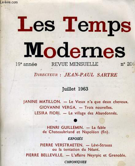 LES TEMPS MODERNES N206 - 19E ANNEE
