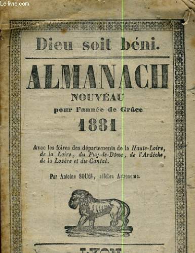 ALMANACH NOUVEAU POUR L'ANNEE DE GRACE 1881
