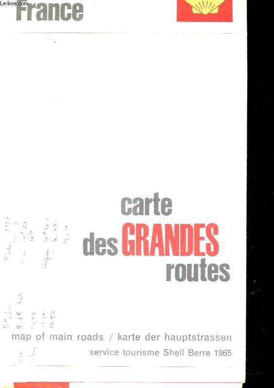 CARTE DES ROUTES DE FRANCE