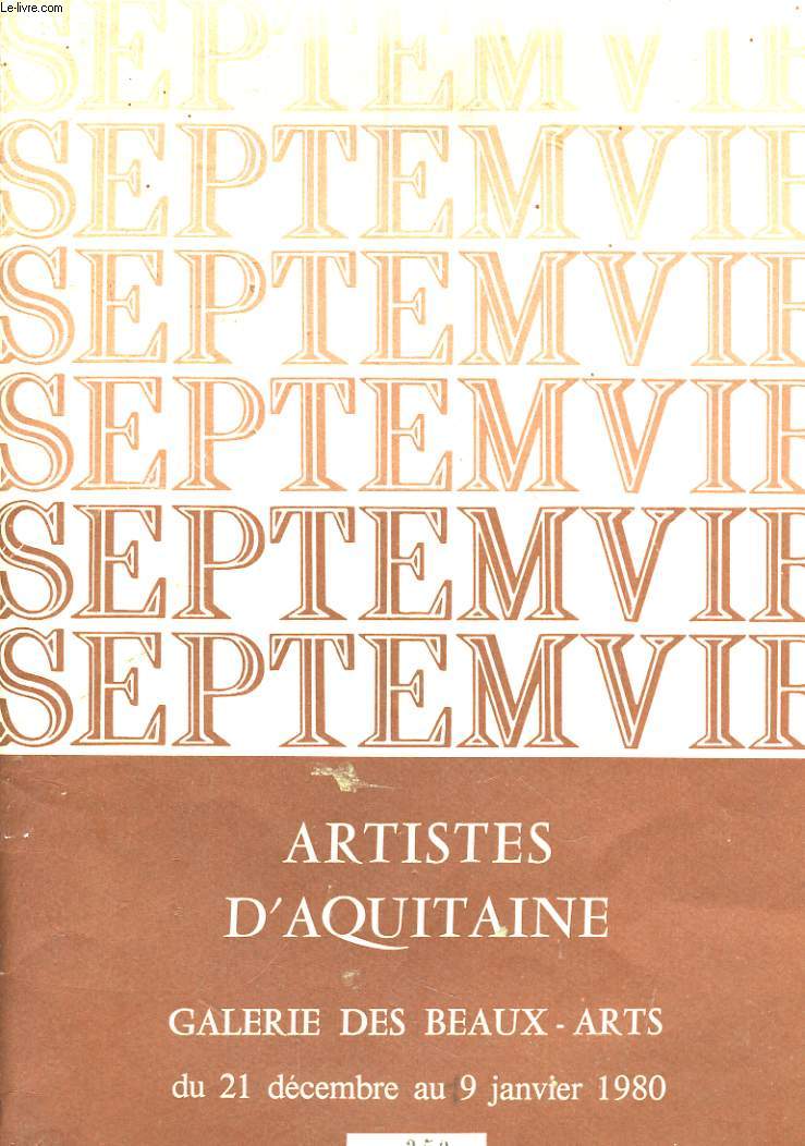 ARTISTES D'AQUITAINE, GALERIE DES BEAUX-ARTS DU 21 DECEMBRE AU 9 JANVIER 1980 - 359