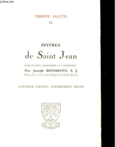 VERBUM SALUTIS IX. EPITRES DE SAINT JEAN
