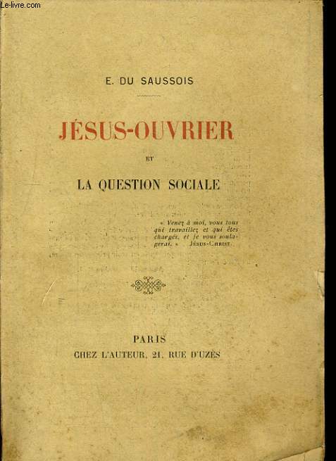 JESUS-OUVRIER ET LA QUESTION SOCIALE