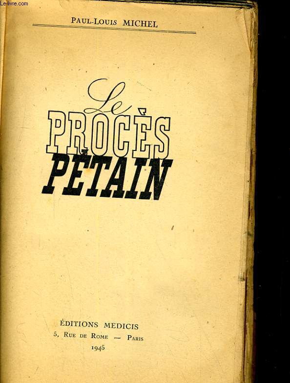 LE PROCES PETAIN