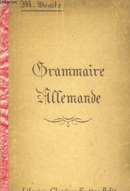 GRAMMAIRE ALLEMANDE