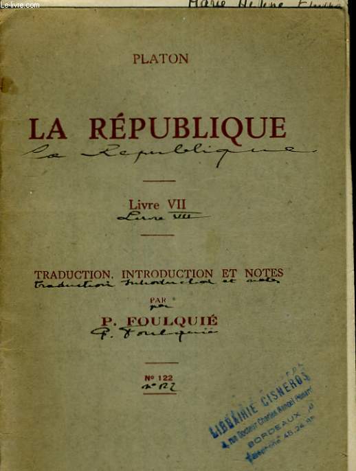 LA REPUBLIQUE. LIVRE VII