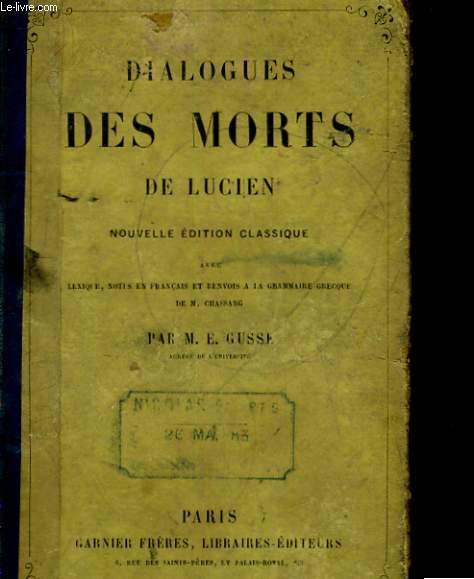 DIALOGUES DES MORTS DE LUCIEN