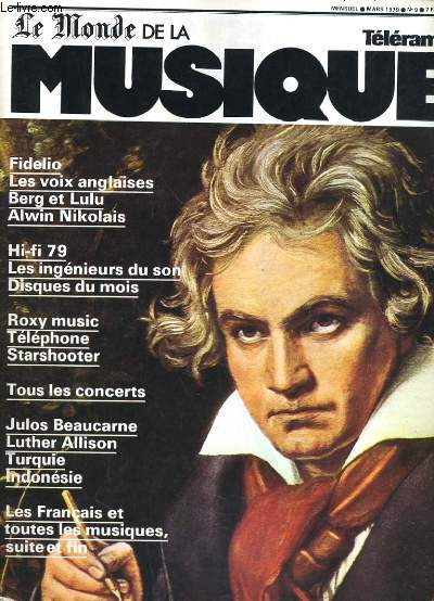 TELERAMA LE MONDE DE LA MUSIQUE N 9 - LES VOIX ANGLAISES, ALWIN NIKOLAIS, JULOS BEAUCARNE, LUTHER ALLISON...