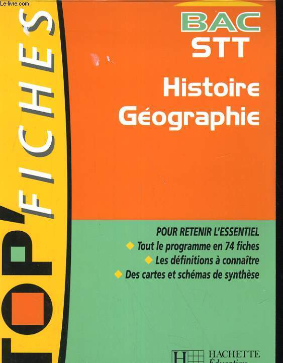 BAC STT, HISTOIRE GEOGRAPHIE