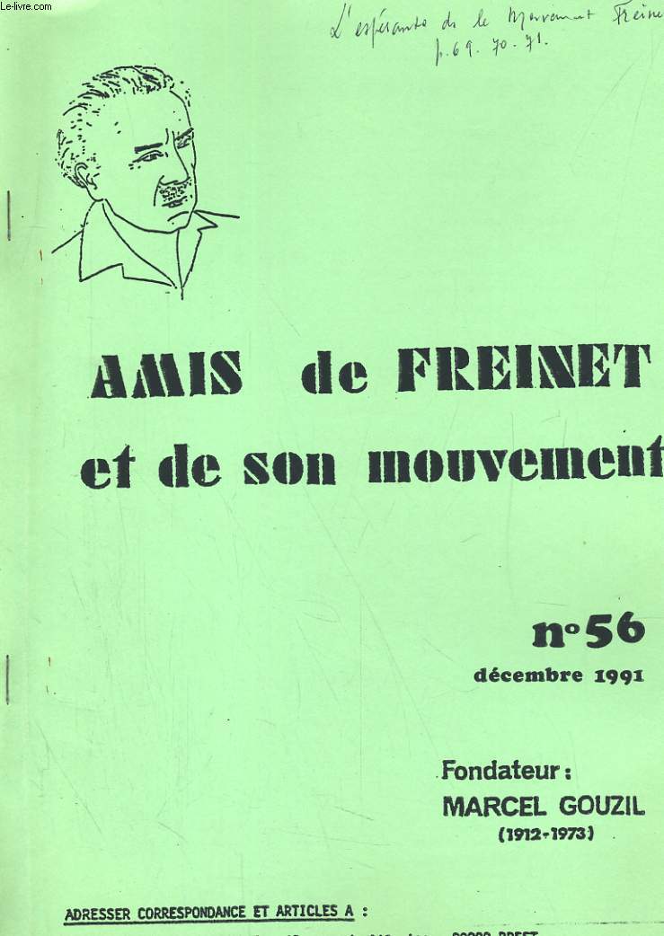 AMIS DE FREINET ET DE SON MOUVEMENT N56. DOSSIER 