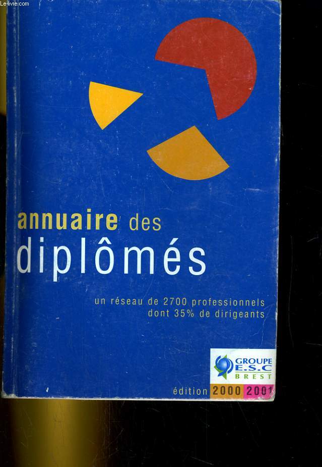 ANNUAIRE DES DIPLOMES DU GOURPE E.S.C. BREST 2000-2001