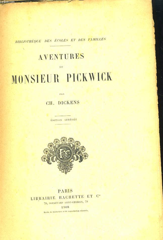 AVENTURES DE MONSIEUR PICKWICK