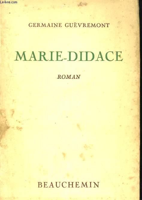 MARIE-DIDACE. ROMAN