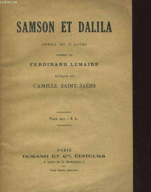 SAMSON ET DALILA