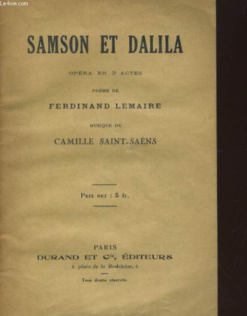 SAMSON ET DALILA