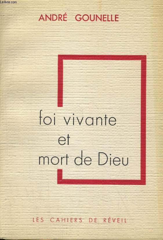 FOI VIVANTE ET MORT DE DIEU