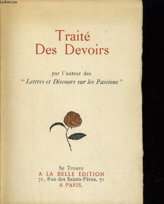 TRAITE DES DEVOIRS
