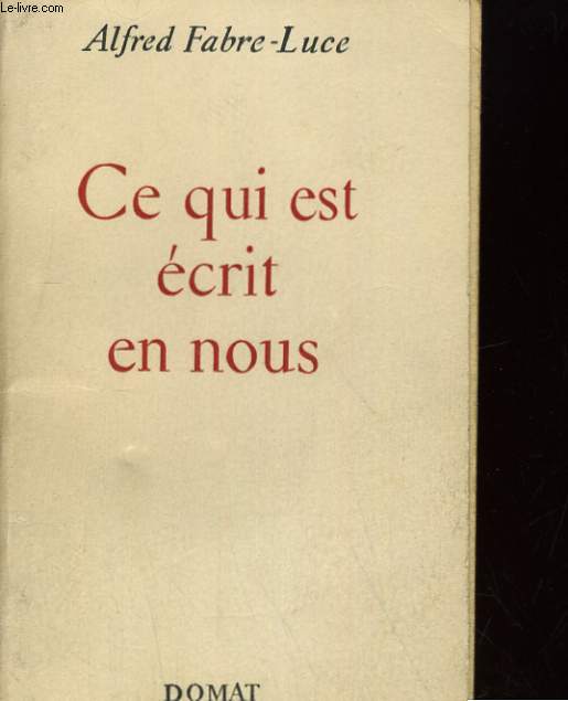 CE QUI EST ECRIT EN NOUS