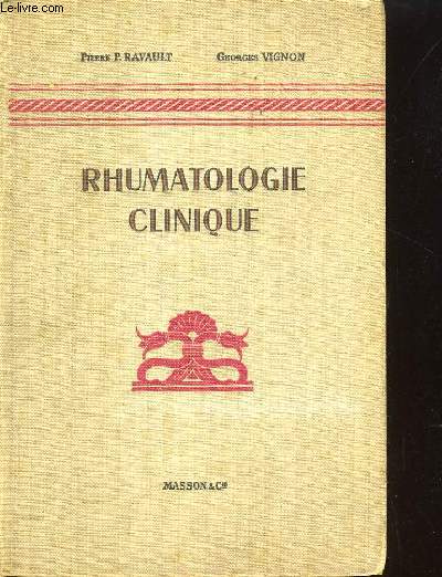 RHUMATOLOGIE CLINIQUE