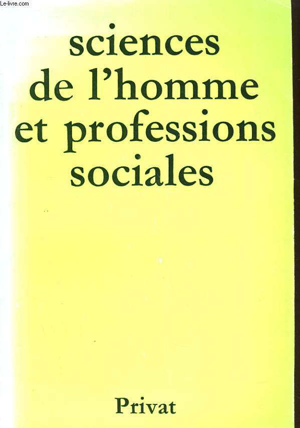 SCIENCES DE L'HOMME ET PROFESSIONS SOCIALES