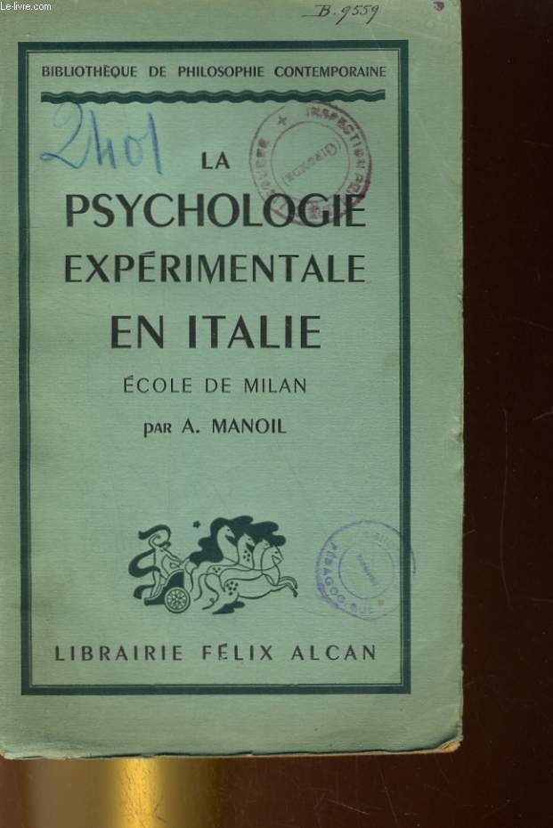 LA PSYCHOLOGIE EXPERIMENTALE EN ITALIE. ECOLE DE MILAN
