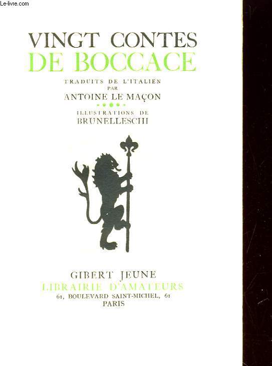 VINGT CONTES DE BOCCACE