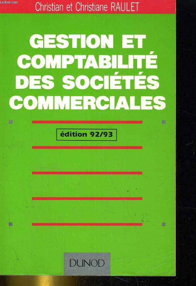 GESTION ET COMPTABILITE DES SOCIETES COMMERCIALES