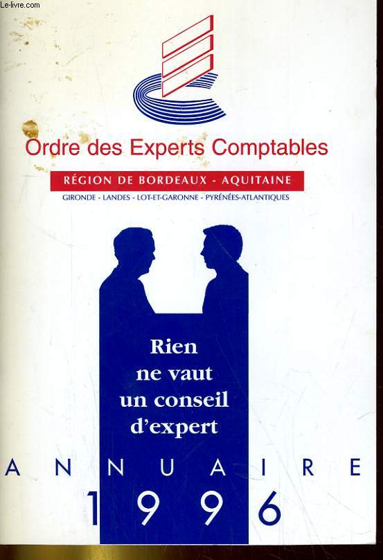 ANNUAIRE 1996. ORDRE DES EXPERTS COMPTABLES. REGION DE BORDEAUX AQUITAINE