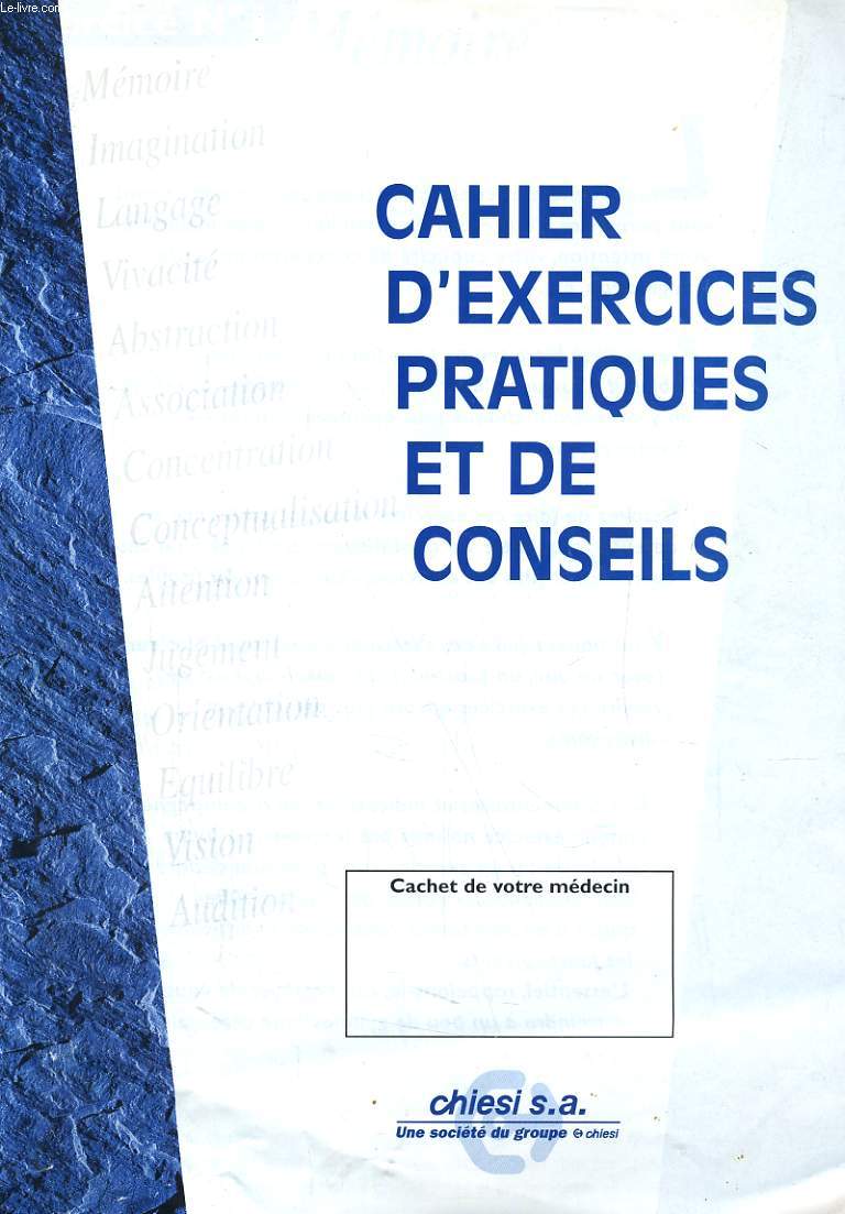 CAHIER D'EXERCICES PRATIQUES ET DE CONSEILS
