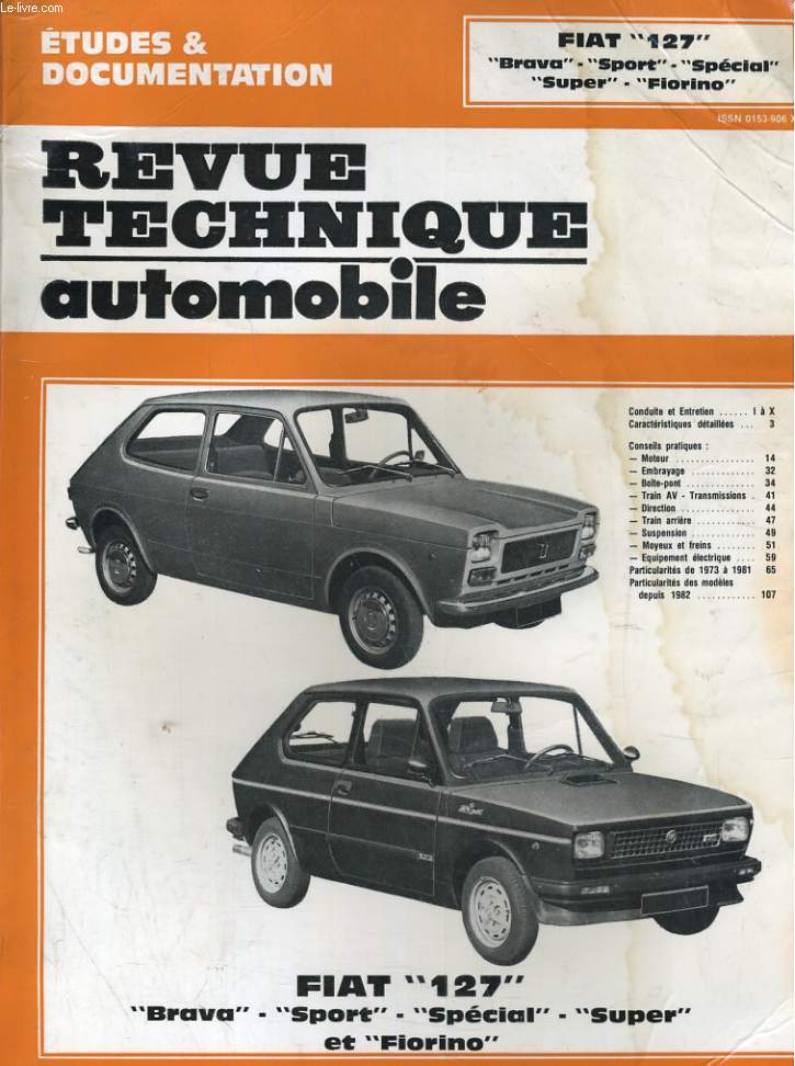 REVUE TECHNIQUE AUTOMOBILE. FIAT 