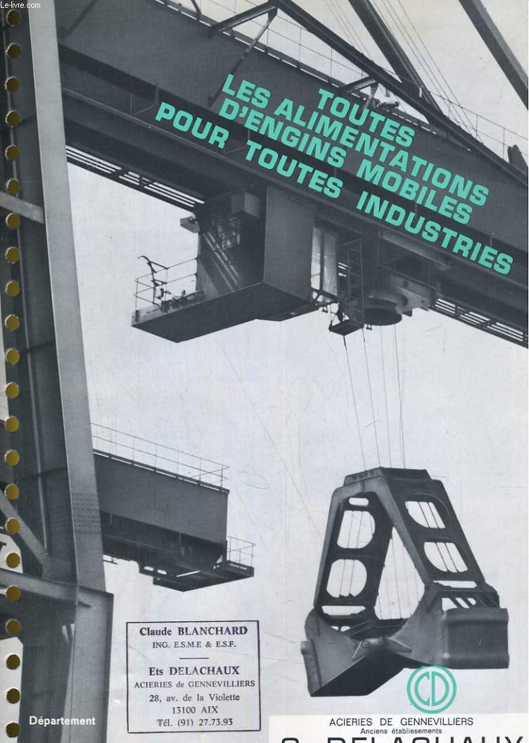 CATALOGUE ECIERIES DE GENNEVILLERS. TOUTES LES ALIMENTATIONS D'ENGINS MOBILES POUR TOUTES INDUSTRIES.