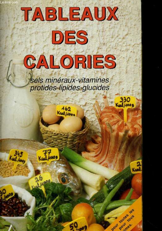 TABLEAUX DES CALORIES. SELS MINERAUX-VITAMINES, PROTIDES-LIPIDES-GLUCIDES