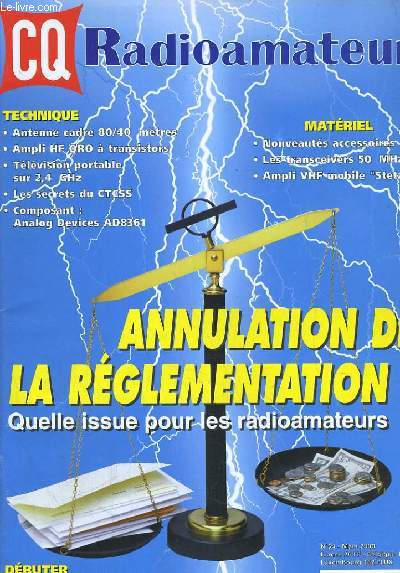 CQ RADIOAMATEUR N54. ANNULATION DE LA REGLEMENTATION! QUELLE ISSUE POUR LES RADIOAMATEURS?...