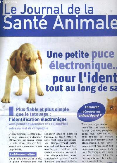 LE JOURNAL DE LA SANTE ANIMALE. VIRBAC SANTE ANIMALE