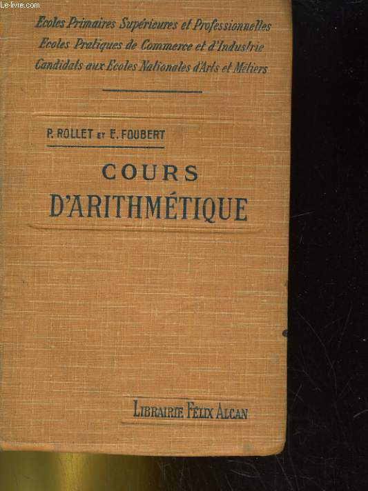 COURS D'ARITHMETIQUE