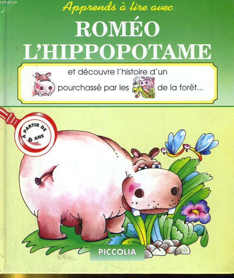 APPRENDS A LIRE AVEC ROMEO L'HIPPOPOTAME ET DECOUVRE L'HISTOIRE D'UN PORUCHASSE PAR LES ANIMAUX DE LA FORET