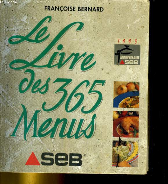 Le Livre des 365 menus.