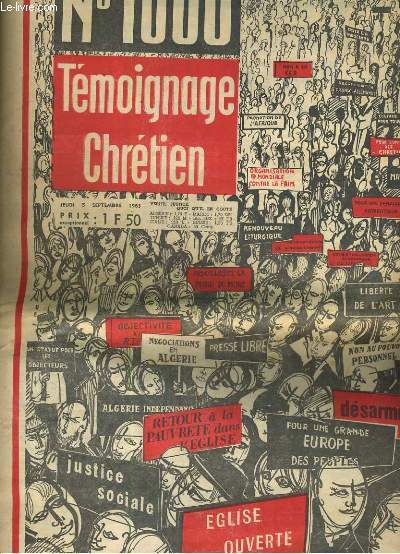 TEMOIGNAGE CHRETIEN N1000