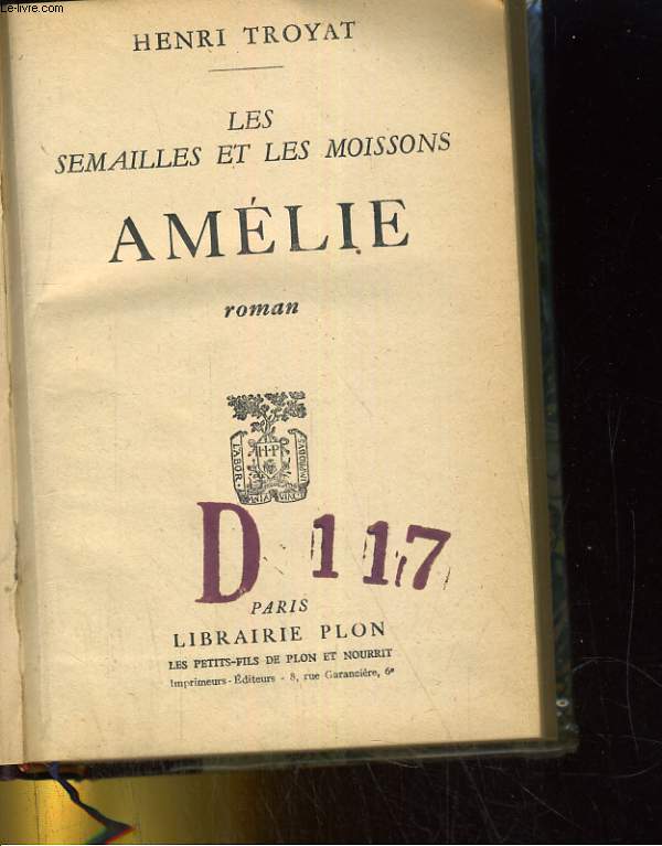 LES SEMAILLES ET LES MOISSONS AMELIE