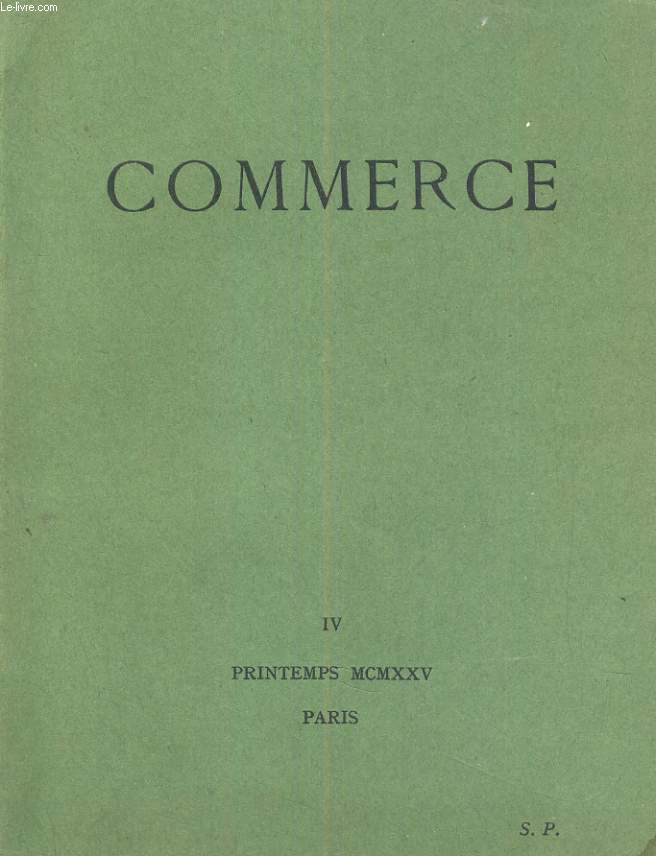 COMMERCE CAHIER IV.