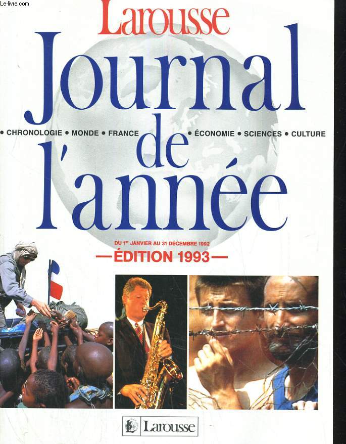 JOURNAL DE L'ANNEE 1992. DU 1er JANVIER AU 31 DECEMBRE 1992