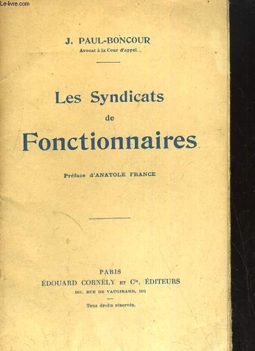 LES SYNDICATS DE FONCTIONNAIRES