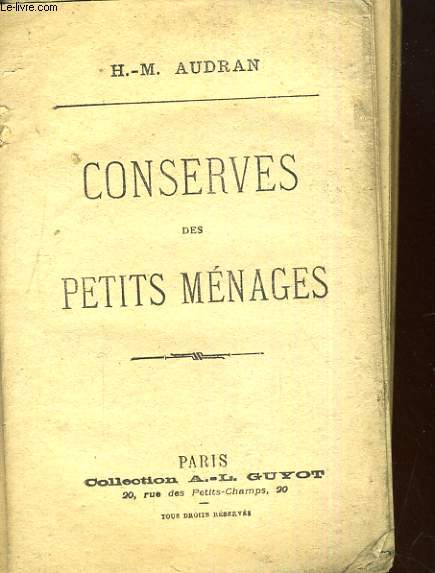 CONSERVES DES PETITS MENAGES