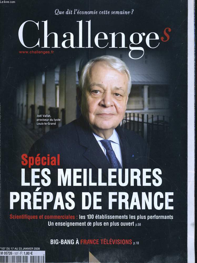 CHALLENGE N107. SPECIAL LES MEILLEURS PREPAS DE FRANCE