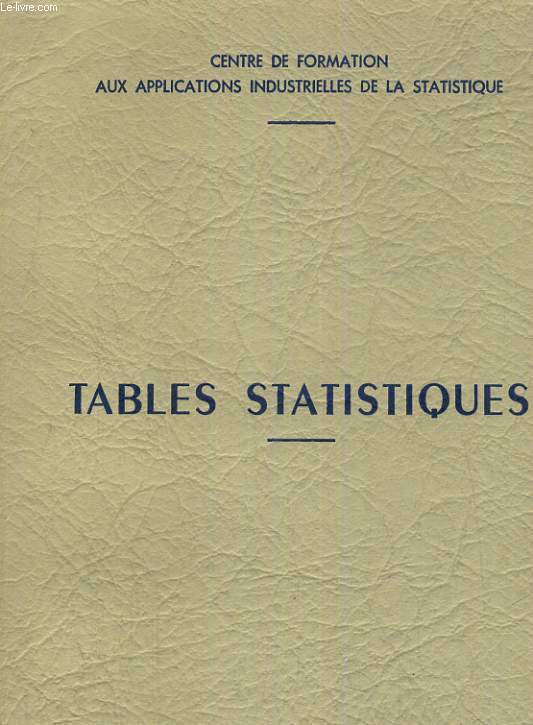 TABLES STATISTIQUE